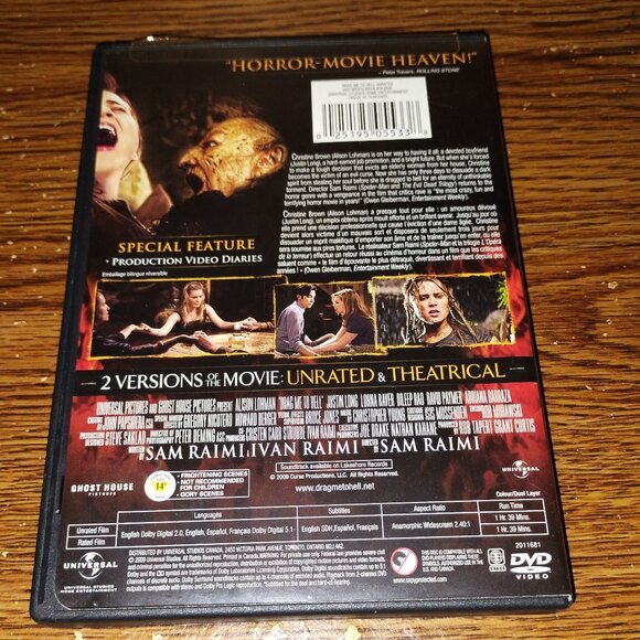 Drag Me To Hell (DVD, 2009, Widescreen, Unrated Director's Cut) - Picture 2 of 3